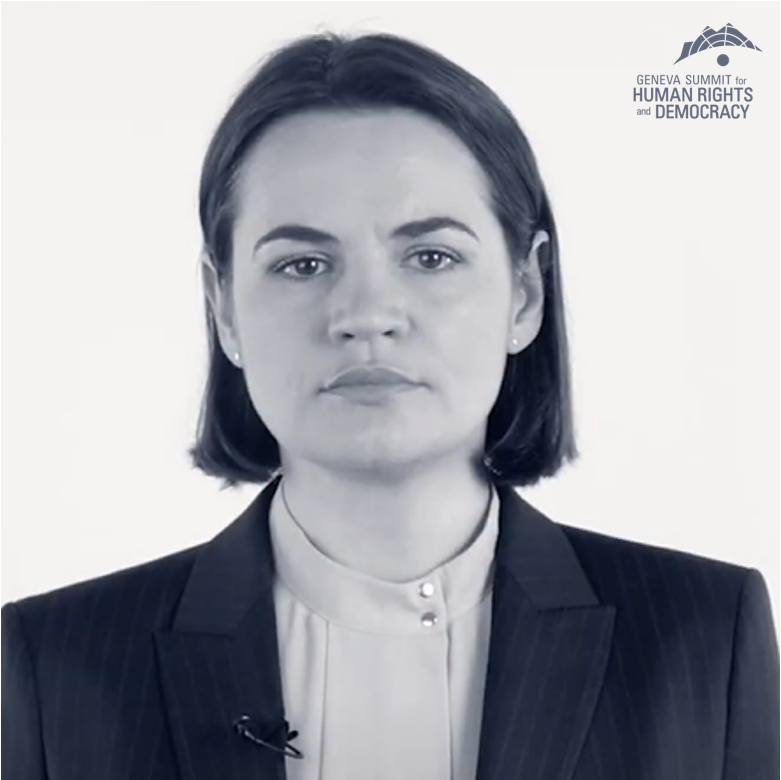 Sviatlana Tsikhanouskaya - The Geneva Summit for Human Rights and Democracy